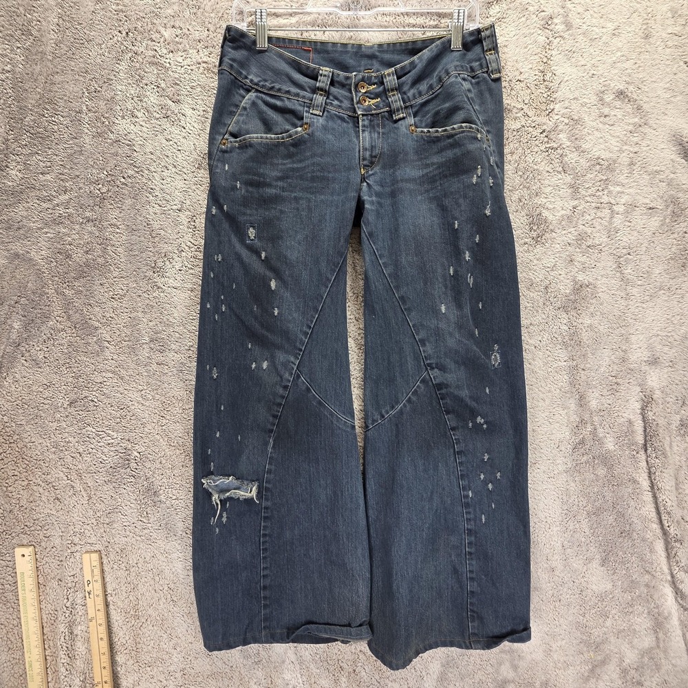 Vintage Levis Engineered Jeans Womens Twisted Baggy Wide Leg Y2K Fits 28x29